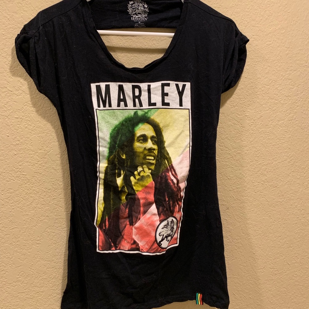 Bob Marley sz S shirt with open back